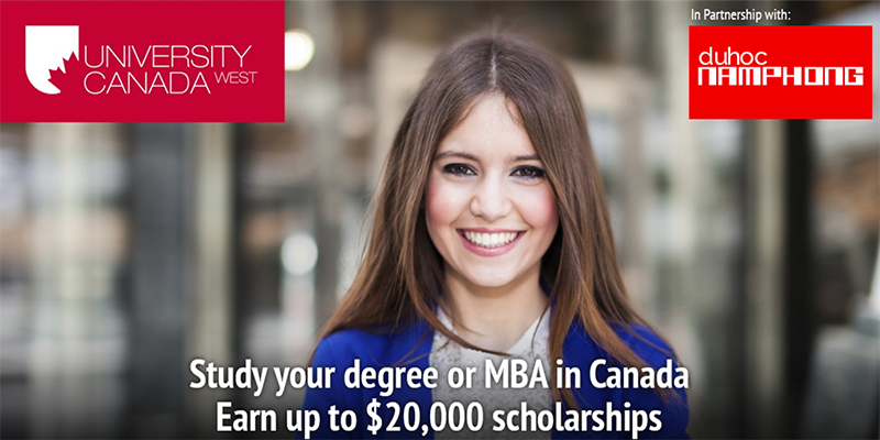 Du học Canada – Đại học University Canada West – Cơ hội nhận học bổng ĐẠI HỌC và THẠC SỸ lên đến CAD 20,000