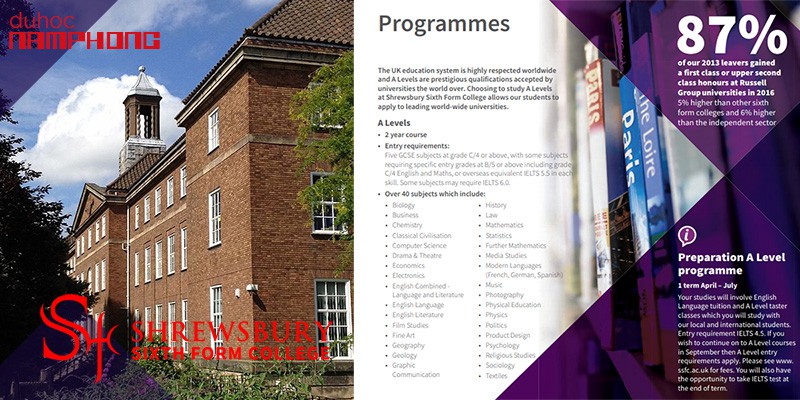 Phổ thông trung học công lập Anh với chỉ 265triệu/năm