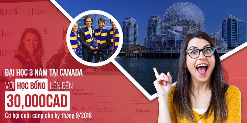 Học đại học với học bổng lên đến 30,000$ – Cơ hội cuối cùng cho kỳ học 9/2018
