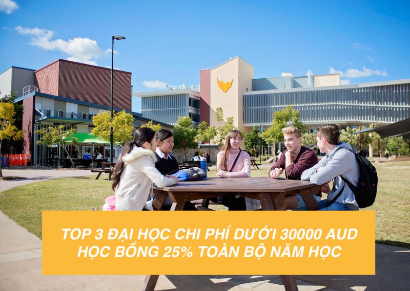 Top 3 trường đại học tại úc Học phí dưới 30000 AUD - Học bổng 25%