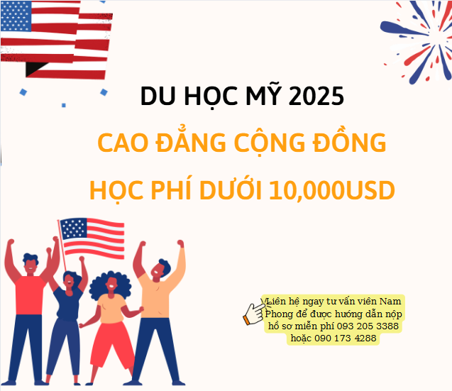 Du học Mỹ Cao đẳng cộng đồng học phí dưới 10,000 USD