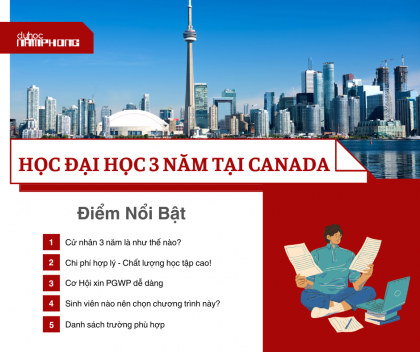  Du Học Canada Bậc Cử Nhân Chỉ 3 Năm : Tiết Kiệm Chi Phí - Ra Trường Sớm - Cơ Hội Định Cư 