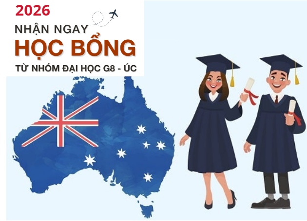 Tổng hợp học bổng du học Úc G8 năm 2026