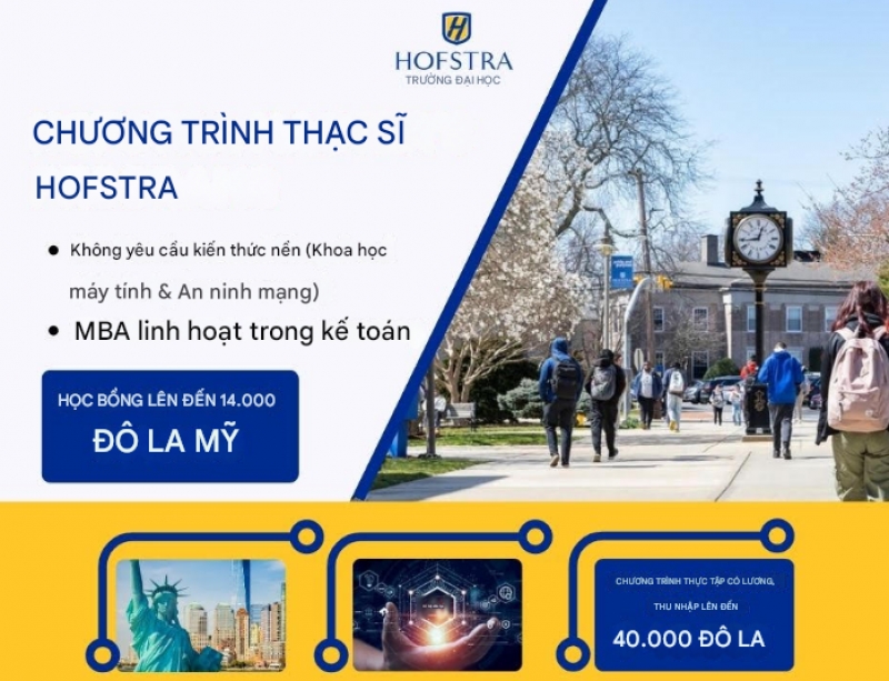 Cơ hội du học Mỹ cho sinh viên chuyển ngành: Hofstra University triển khai Graduate pathway và mở lại MBA...