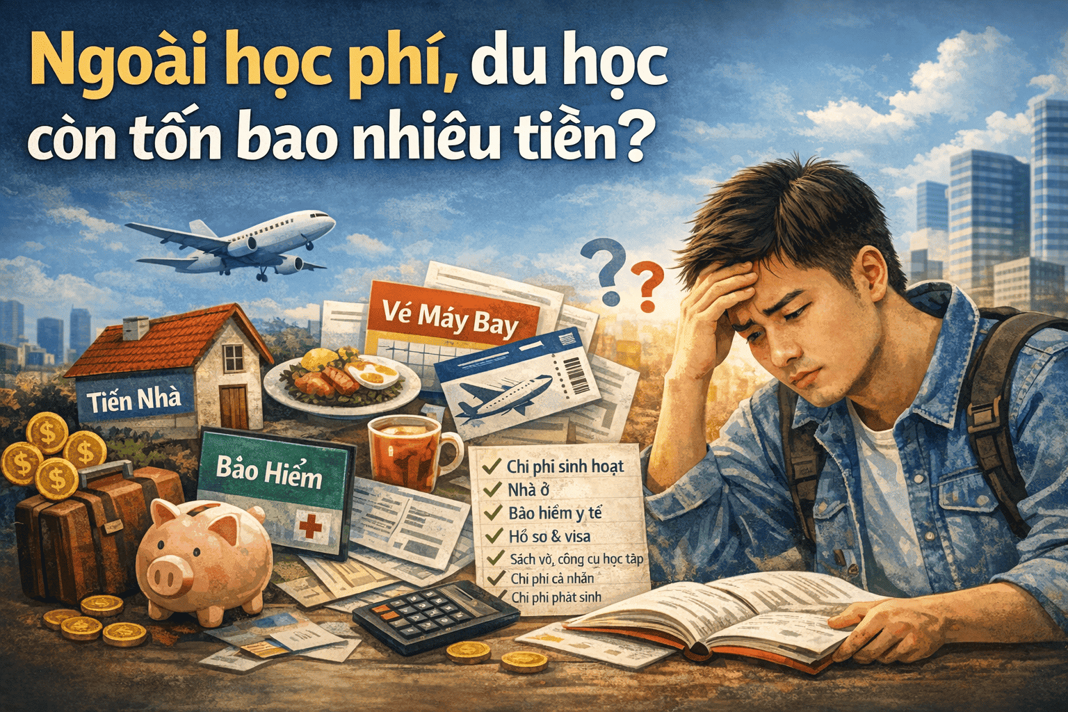 Ngoài học phí, du học còn tốn bao nhiêu tiền? Sự thật nhiều gia đình chỉ nhận ra khi đã “đuối”