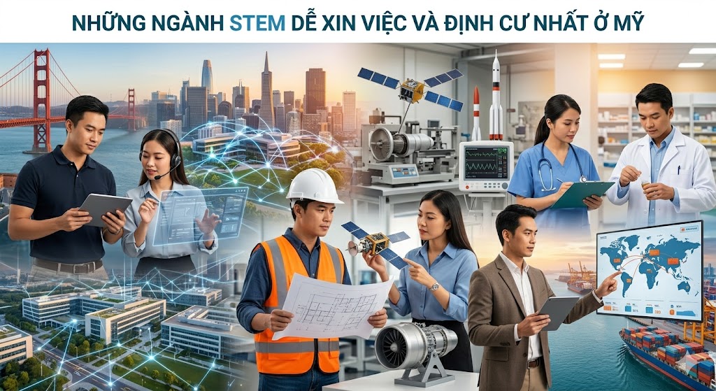 10 nhóm ngành STEM dễ xin việc và định cư nhất ở Mỹ sau khi du học - Gợi ý truờng dưới 30,000$