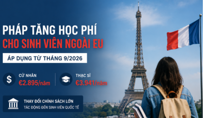 Pháp chỉ đạo các trường đại học thu học phí đối với sinh viên ngoài EU bắt đầu từ tháng 09/2026