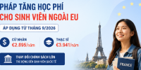 Du học Pháp 2026 - Các trường đại học Pháp chính thức thu học phí sinh viên ngoài EU từ tháng 09/2026
