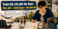 Toàn bộ chi phí du học: Học phí + sinh hoạt + chi phí ẩn