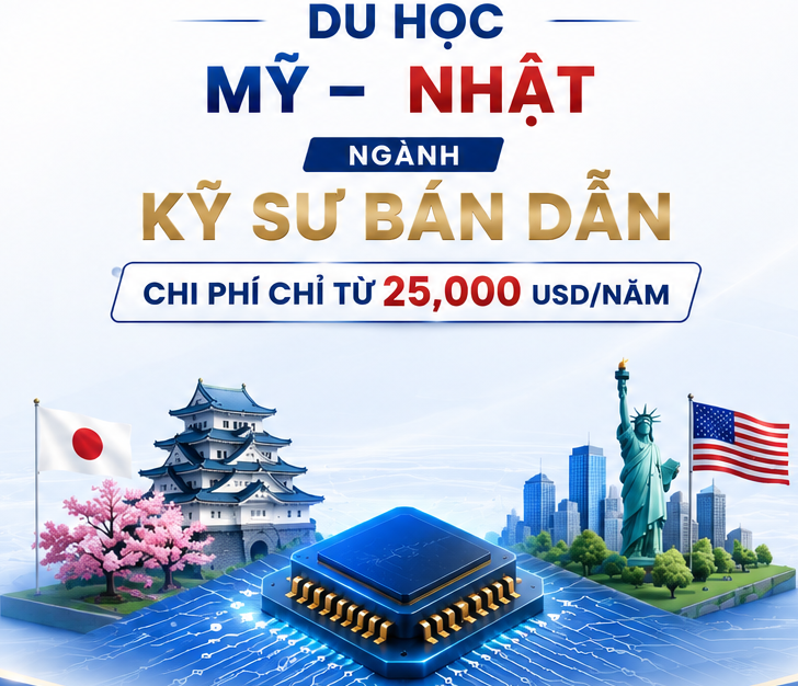 Du học Mỹ - Nhật ngành kỹ sư bán dẫn chi phí chỉ 25,000/năm