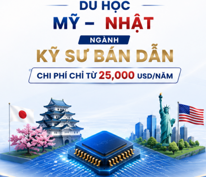 Du học Mỹ - Nhật ngành kỹ sư bán dẫn chi phí chỉ 25,000/năm