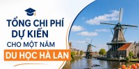 Tổng chi phí dự kiến cho một năm du học Hà Lan