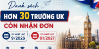 Danh sách hơn 30 trường UK còn nhận đơn 9/2026 và 01/2027