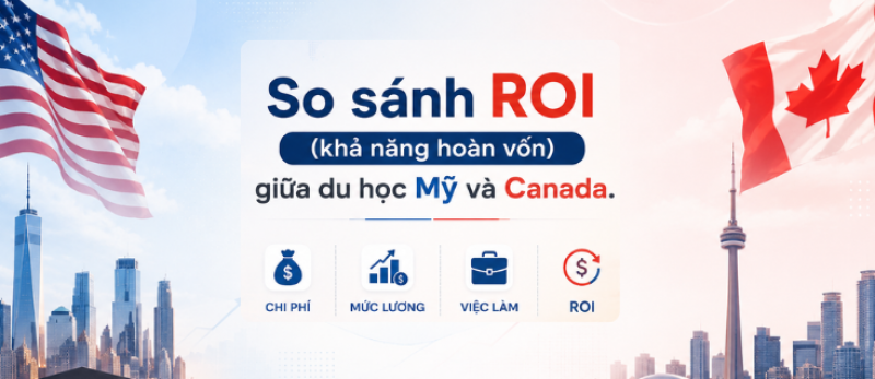 So sánh ROI (khả năng hoàn vốn) giữa du học Mỹ và Canada