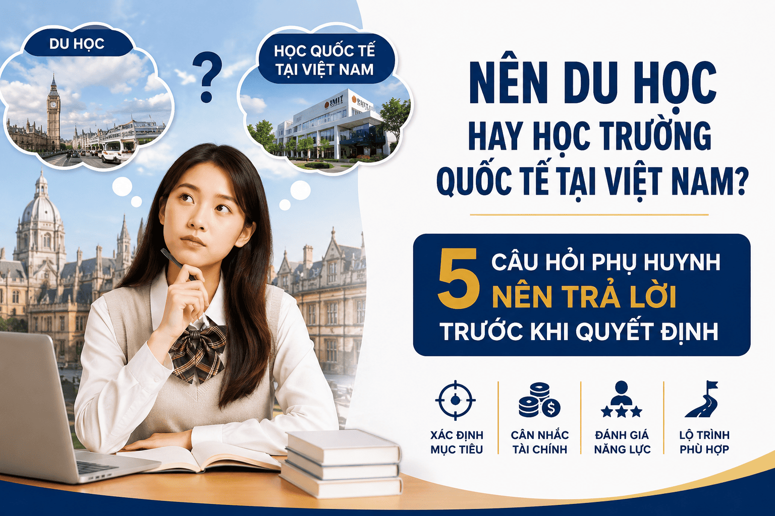 Nên du học hay học trường quốc tế tại Việt Nam? 5 câu hỏi phụ huynh nên trả lời trước khi quyết định