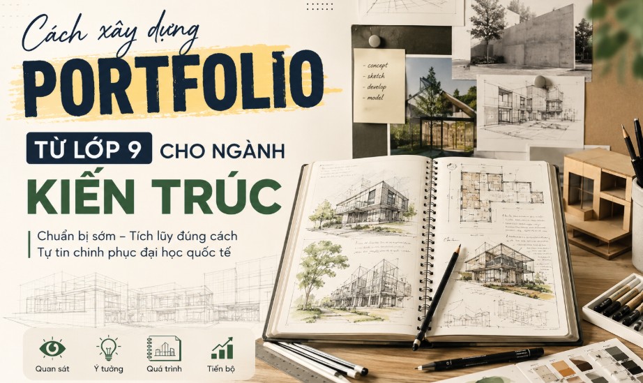 Cách xây dựng Portfolio từ lớp 9 cho ngành Kiến trúc
