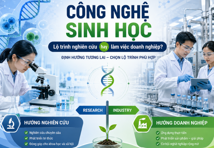 Công nghệ sinh học: Lộ trình nghiên cứu hay làm việc doanh nghiệp?