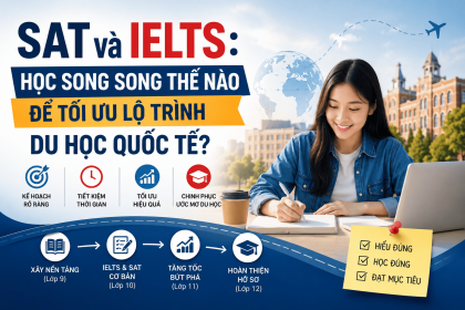 SAT và IELTS: Học song song thế nào để tối ưu lộ trình du học quốc tế?
