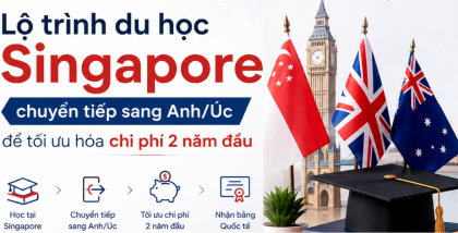Lộ trình du học Singapore chuyển tiếp sang Anh/Úc để tối ưu hóa chi phí 2 năm đầu