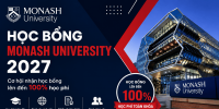 Học bổng Monash University 2027: Cơ hội nhận đến 100% học phí