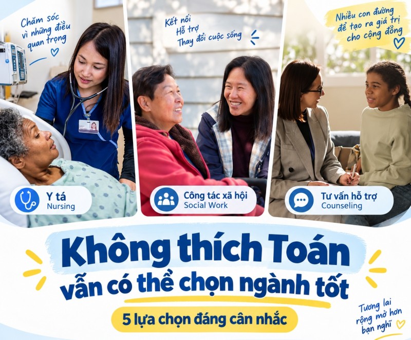 Không thích Toán vẫn có thể chọn ngành tốt: 5 lựa chọn đáng cân nhắc