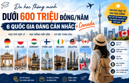 Những nước nào du học với ngân sách dưới 600tr/ năm?