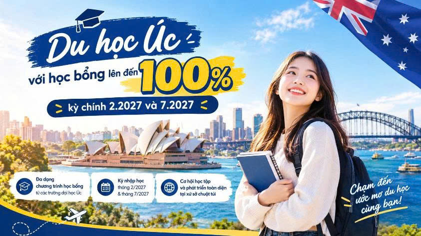 Săn học bổng TẤT CẢ CÁC TRƯỜNG ÚC 2027 -  lên đến 100%