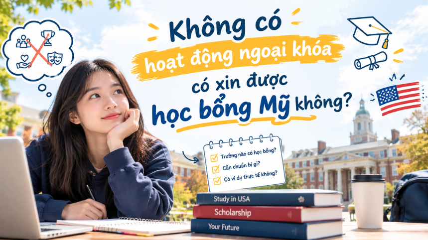 Không có hoạt động ngoại khoá có thể xin được học bổng du học Mỹ không?