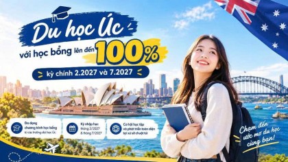 Du học Úc với học bổng lên đến 100% kỳ chính 2.2027 và 7.2027