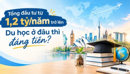 Tổng đầu tư từ 1,2 tỷ/năm trở lên - Du học ở đâu thì đáng tiền